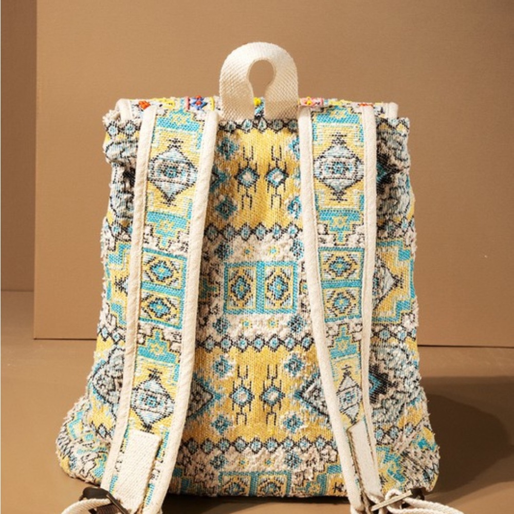 NWT! Ruggine Handmade Beaded Boho Colorful Patterned Backpack - Picture 9 of 15